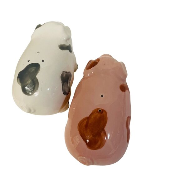 Vintage Pig Salt & Pepper Shaker Set Ceramic Made In Japan Farmhouse Decor 4 1/2 - Picture 3 of 7